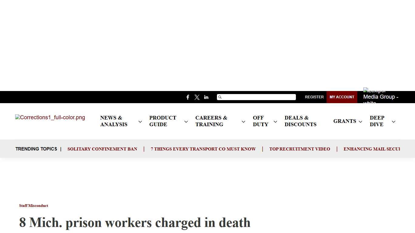 8 Mich. prison workers charged in death of mentally ill inmate