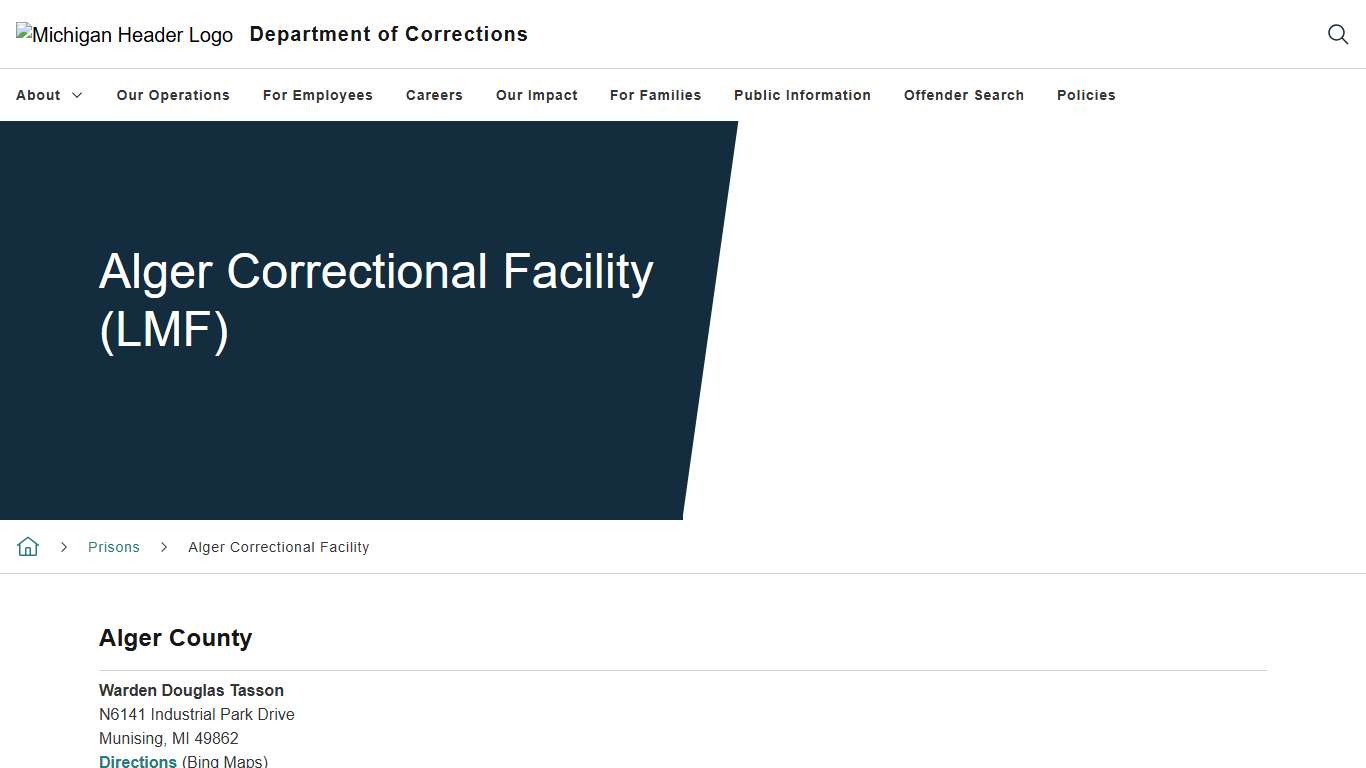 Alger Correctional Facility (LMF)