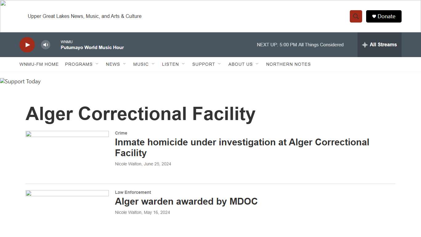 Alger Correctional Facility WNMU-FM